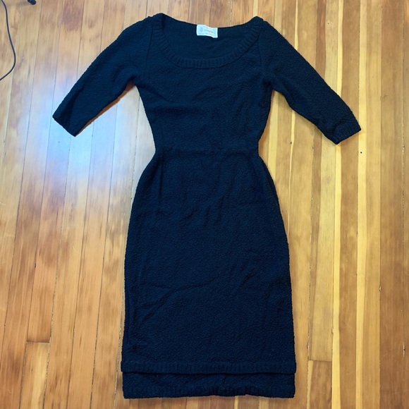 Vintage Dresses & Skirts - Vintage 50s/60s sweater dress scoop neck S/M